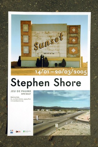 Poster for the ‘Stephen Shore’ exhibition, first version of the logo.